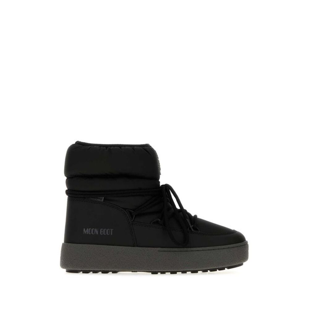 Moon Boot Unisex Black Fabric Synthetic Leather Ltrack Low Ankle Boots